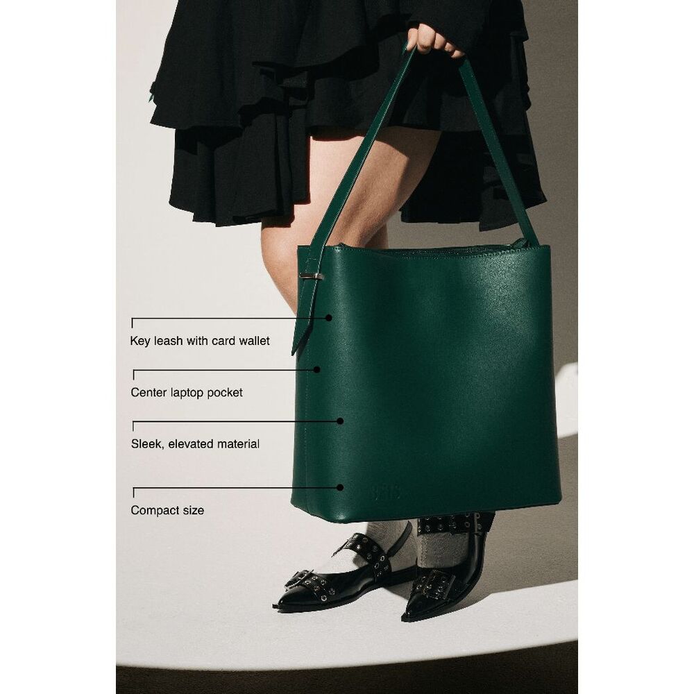NWT BEIS Wicked Tote in Wicked Green - Picture 5 of 9
